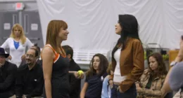 Jill Zarin, Bethenny Frankel  have a conversation on the tennis court on