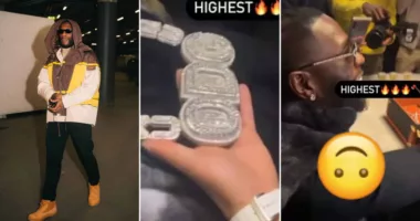 Burna Boy all smiles as he splashes millions of dollars on customized jewelry (Video)