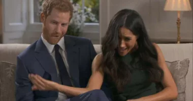 Harry and Meghan's engagement excitement in a BBC interview was clear for all to see in a series of candid and funny shots not shown to the millions who watched in Britain and later around the world in 2017