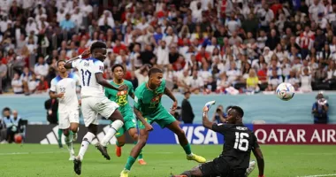 Bukayo Saka scores England's third as they run riot against Senegal in their World Cup clash