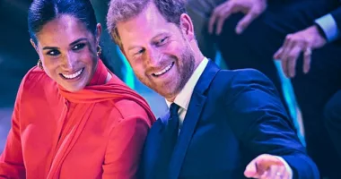 Meghan, Duchess of Sussex (L) and Prince Harry, Duke of Sussex, pictured at the annual One Young World Summit at Bridgewater Hall in Manchester, September 2022