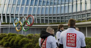 International Boxing Association (IBA) supporters' hold protests over Boxing's exclusion from Olympic Games