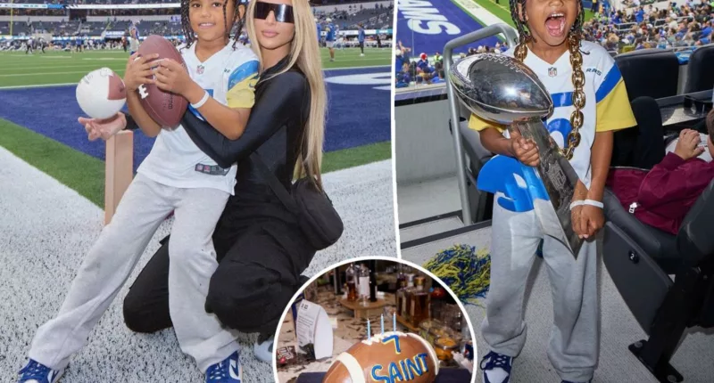 Kim Kardashian's son Saint has NFL celebration for 7th birthday