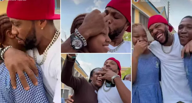 “My adorable, my phenomenal” – Charles Okocha causes commotion in daughter’s school as he shows up unannounced (Video)