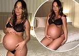 Pregnant Maeva D'Ascanio cradles her bump in lingerie and backtracks over horoscope comments