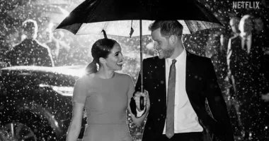 Harry and Meghan shared a reel of images, including this one, taken at the Endeavour Fund Awards in London in 2020, as the explosive trailer for their £88 million Netflix docuseries dropped today
