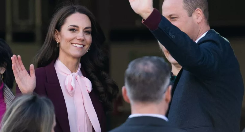 Prince William and Kate Middleton put on a brave face today as they embarked upon the first full day of their whirlwind US tour - just a few hours after Prince Harry and Meghan released a very ill-timed trailer for their explosive Netflix documentary