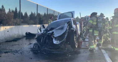 Car 'spontaneously' caught fire on highway in Sacramento