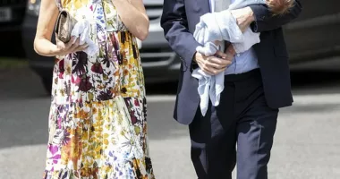 My congratulations to former Chancellor George Osborne and his fiancee, Thea Rogers, who have welcomed a second son, Arthur. George is pictured carrying their first son Beau who was born in July 2021