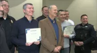 Free CPR classes near me: Local heroes honored for saving man's life after cardiac arrest during paddle ball game in Deerfield, IL