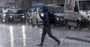 Blustery showers and severe gales are expected in some parts of the UK today, as the Environment Agency puts in place 34 flood alerts and warning