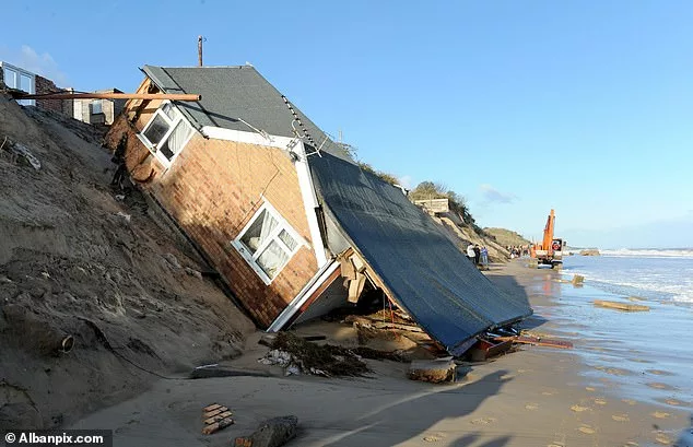 he value of damages to homes was estimated at £584million. Pictured: Home on coast at Hemsby