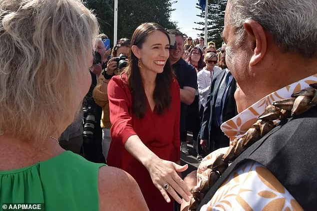 Former New Zealand prime minister Jacinda Ardern (pictured) has been met with a cheering crowd as she left parliament for the final time