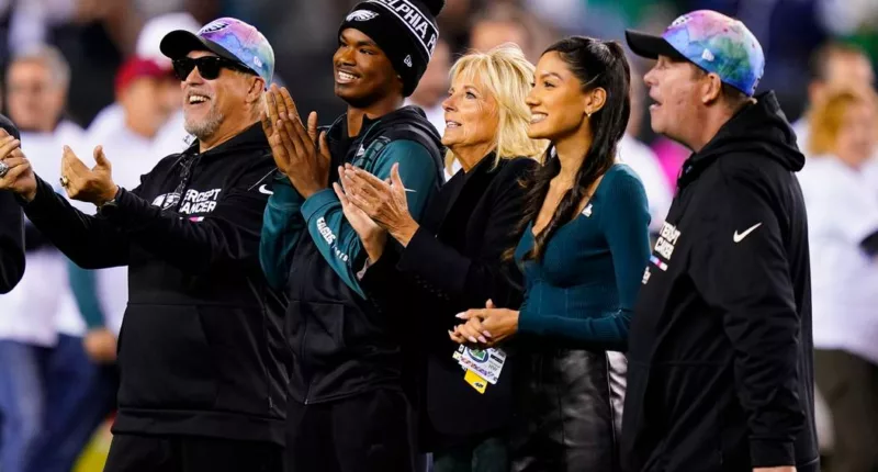 Jill Biden Brings the Cringe at the Eagles Game, but I've Got Other Questions
