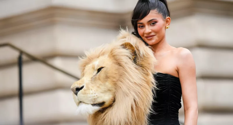 Kylie Jenner's faux lion head at Paris Fashion Week gets a serious roar