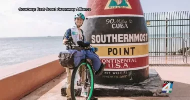 Maine to Key West: Jacksonville unicyclist completes 2,400-mile trip on East Coast Greenway