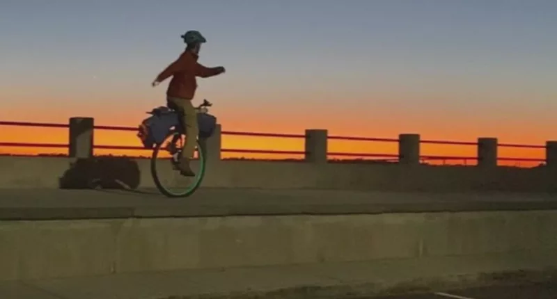 From Maine to the Florida Keys on a unicycle