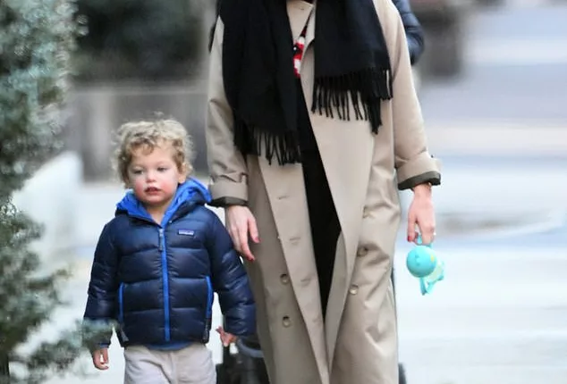 Focused on family: Michelle Williams, 42, took a relaxing stroll in New York City on Tuesday with her two-year-old son Hart around the time that her Oscar nomination for The Fabelmans was announced