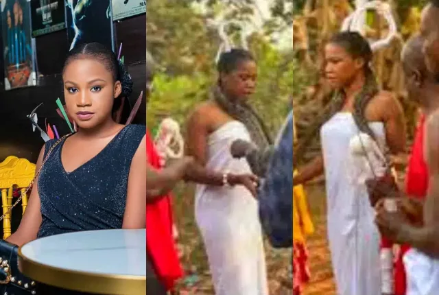 Netizens express concern as 13-years-old Mercy Kenneth acts with python – [Video]