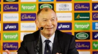 Jones fronts the media for the first time since being re-installed Wallabies coach for the first time since 2005, replacing David Rennie