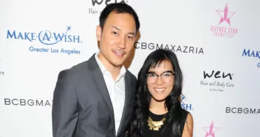 Ali Wong and her ex-husband Justin Hakuta at the 2016 BCBG Make-A-Wish Fashion Show