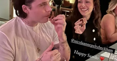 Does he approve? Brooklyn Beckham sampled renowned chef Hisato Hamada's famous wagyu with wife Nicola Peltz as they paid a visit to his Los Angeles pop-up on Friday