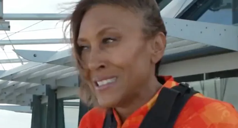 GMA fans' 'hearts are racing' in fear as Robin Roberts takes terrifying leap on live TV in jaw-dropping new clip
