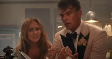 Jennifer Lopez and Josh Duhamel in a still from Shotgun Wedding