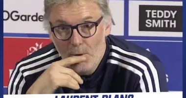 Lyon manager Laurent Blanc stormed out of a press conference after transfer questions
