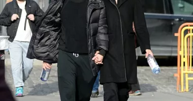 Paul Wesley, 40, looks loved-up with Natalie Kuckenberg, 22, as pair hold hands in NYC