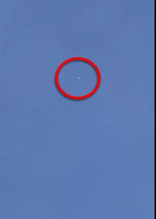 The balloon is seen in the skies above Montana