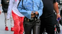 Teyana Taylor dons stylish denim jacket while shopping in Beverly Hills days before Grammy Awards