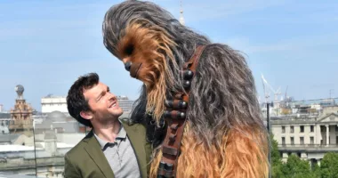 Alden Ehrenreich and Chewbacca Solo A Star Wars Story