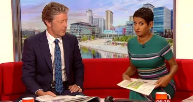 Uh-oh: BBC Breakfast viewers have slammed Naga Munchetty for being 'rude and arrogant' towards Charlie Stayt, claiming it makes for 'awkward viewing'