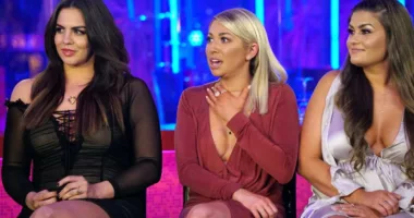 Katie Maloney, Stassi Schroeder, Brittany Cartwright sit next to each other at a