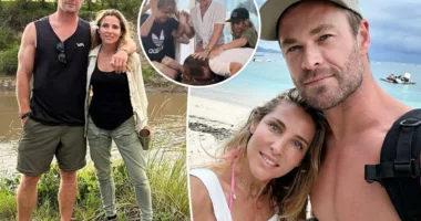 Chris Hemsworth, wife Elsa slammed over 'violent' birthday prank on son