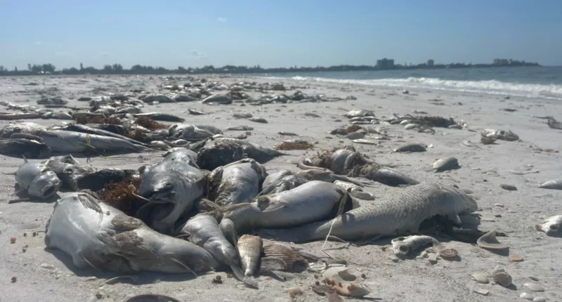 Dead fish litter beaches in Sarasota County as red tide persists