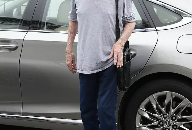 Dick Van Dyke (pictured in LA on June 16 2022) has smashed his car into a gate in Malibu after his Lexus skidded in the rain