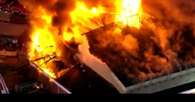Eight-alarm fire destroys large New Jersey church despite efforts of over 150 firefighters