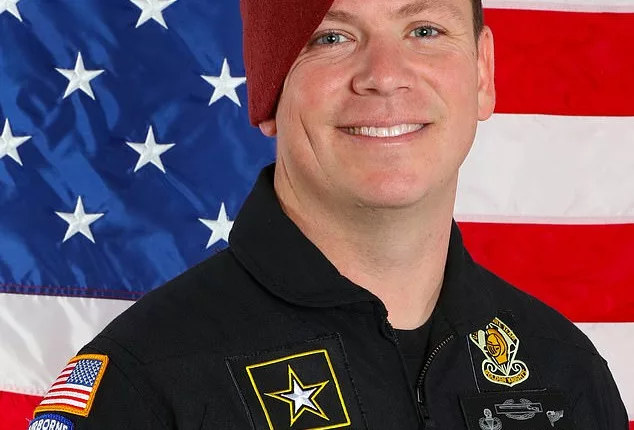 An US Army parachutist Sgt. First Class Officer Michael