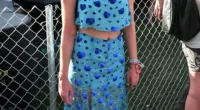 Festival chic: Katy Perry continued her bohemean sartorial display in a fun floral two-piece as she arrived at day three of Coachella Festival at the Empire Polo Club in Indio on Sunday; she spent time there with her friend Diplo
