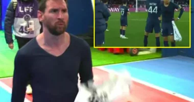 Lionel Messi storms down tunnel instead of clapping fans after Paris Saint-Germain’s defeat to Rennes with club now uncertain over renewing his contract