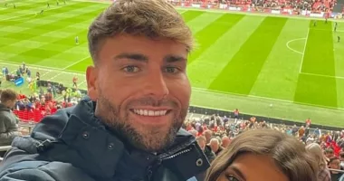 Match day: Love Island lovebirds Tom Clare and Samie Elishi were lapping up the VIP life at the England Vs Ukraine football match on Sunday.