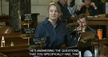 Megan Hunt, a senator representing Omaha, who is the mother to a 12-year-old transgender son, on Thursday promised to filibuster all bills in protest at the progress of LB 574