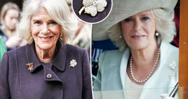 Queen Consort Camilla rewears brooch from William and Kate's wedding