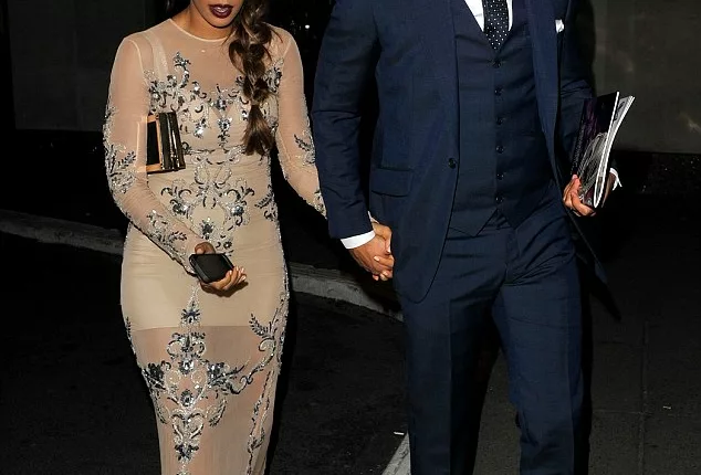 Rochelle and Marvin Humes make their way back to The Westbury Hotel following an appearance at The Pride Of Britain Awards on Monday evening