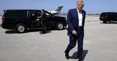 A slimmed down version of former President Trump left West Palm Beach International Airport Waco, Texas Saturday for the first rally of his 2024 presidential campaign