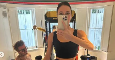 Victoria Beckham shares cheeky pic of shirtless David in the gym during couples workout | Celebrity News | Showbiz & TV