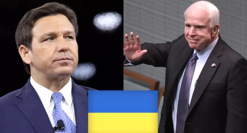 Video: Ron DeSantis Parrots John McCain's Talking Points on Russia