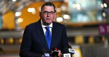 Victorian premier Daniel Andrews (pictured) returned to Melbourne on Saturday from an official trip to China